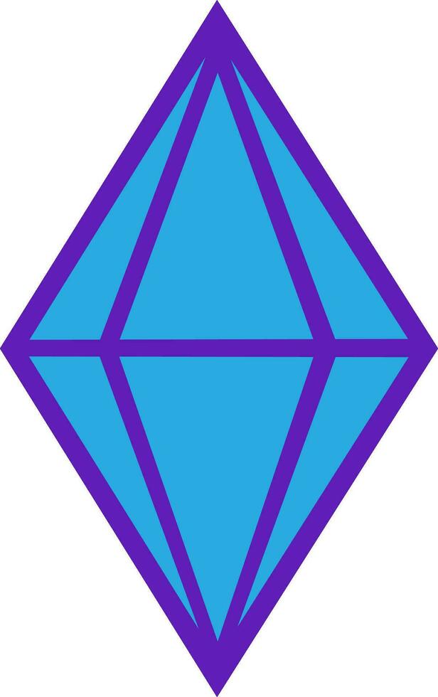 Diamond in flat style. vector