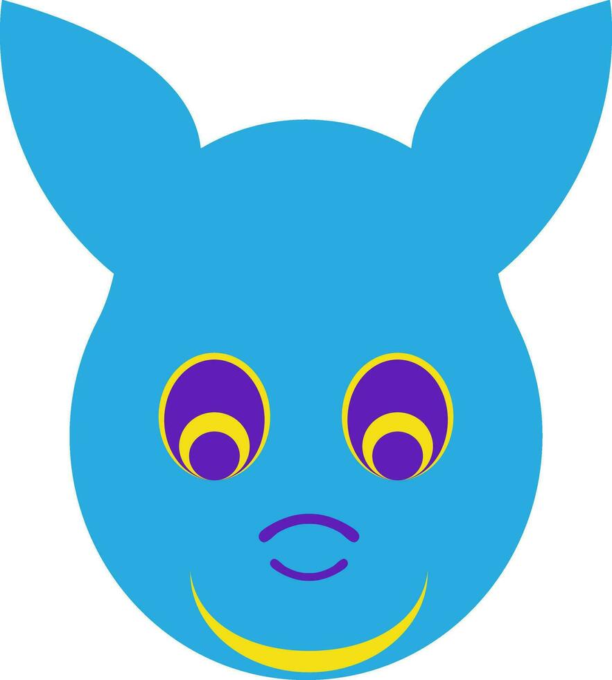 Pikachu in flat style. vector