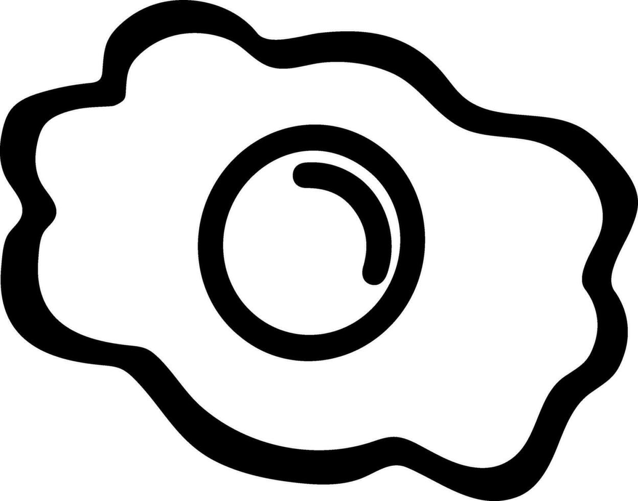 Vector omelette sign or symbol.