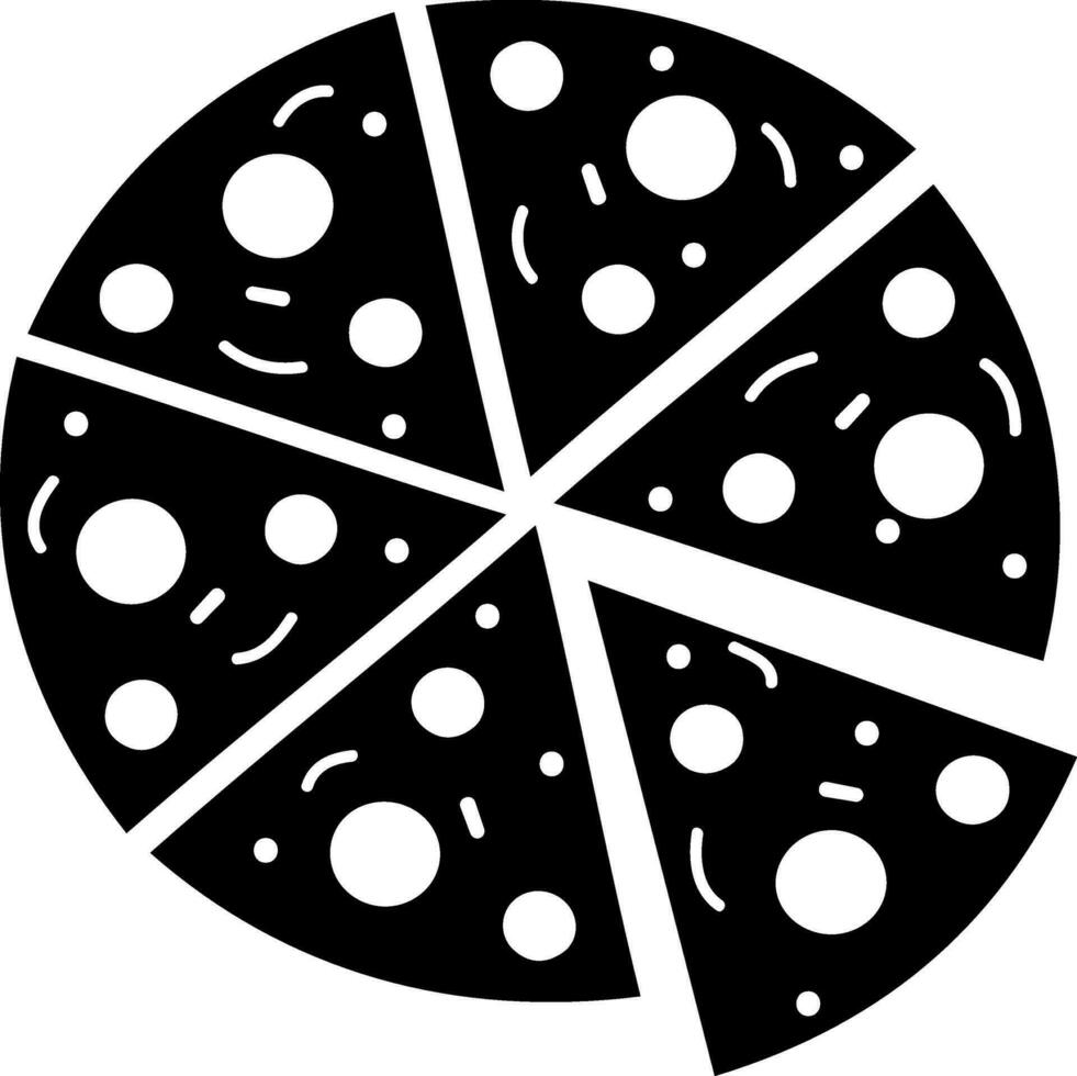 Vector pizza sign or symbol in flat style.