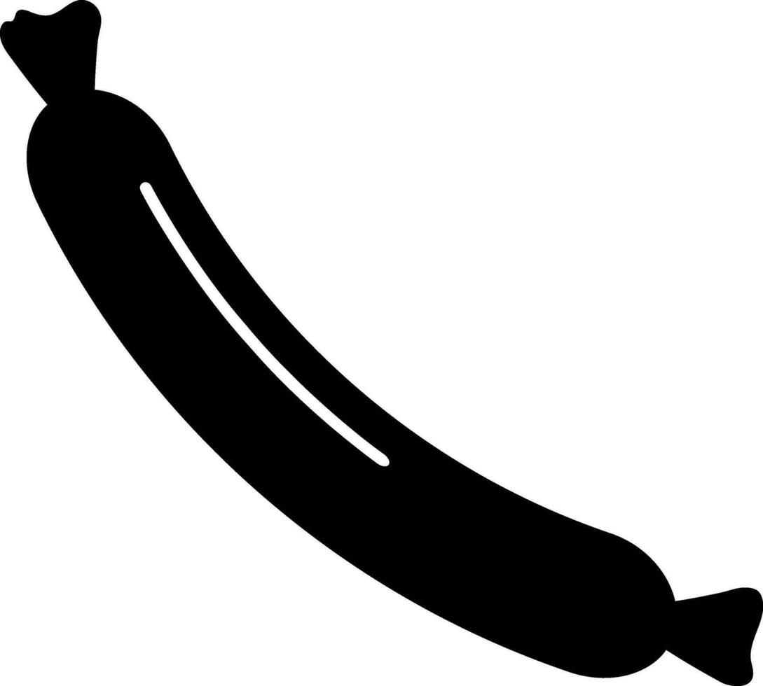 Flat illustration of sausage. vector