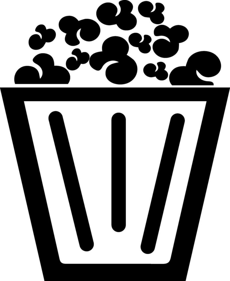 Vector popcorn sign or symbol.