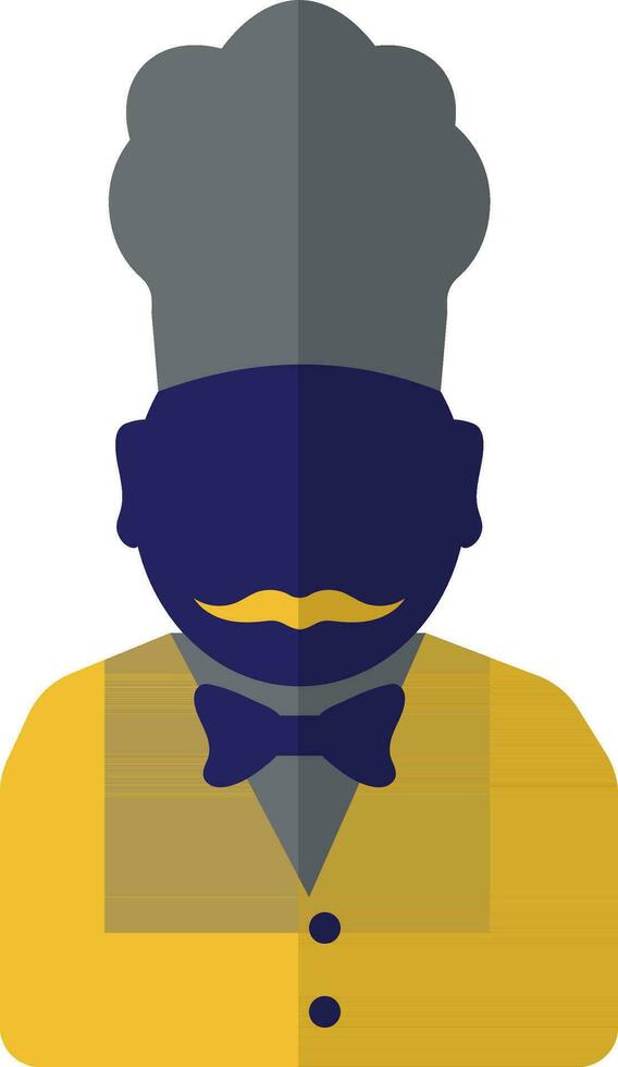 Character of faceless chef. vector