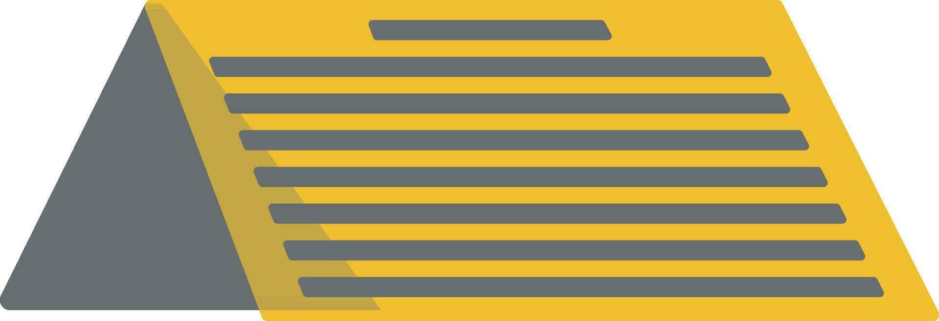 Yellow and grey calendar in flat style. vector