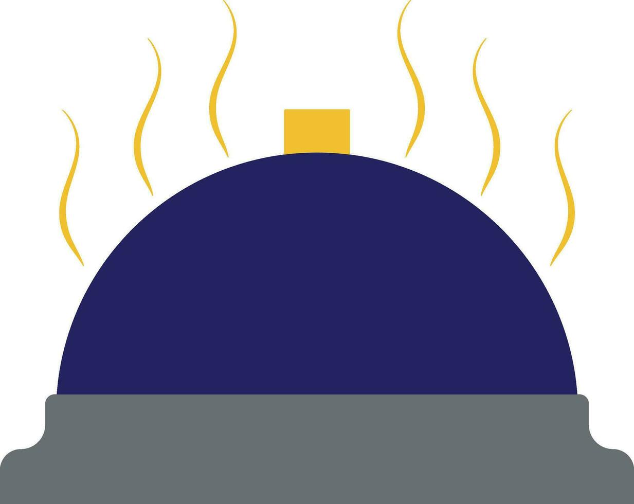 Restaurant hot cloche icon. vector