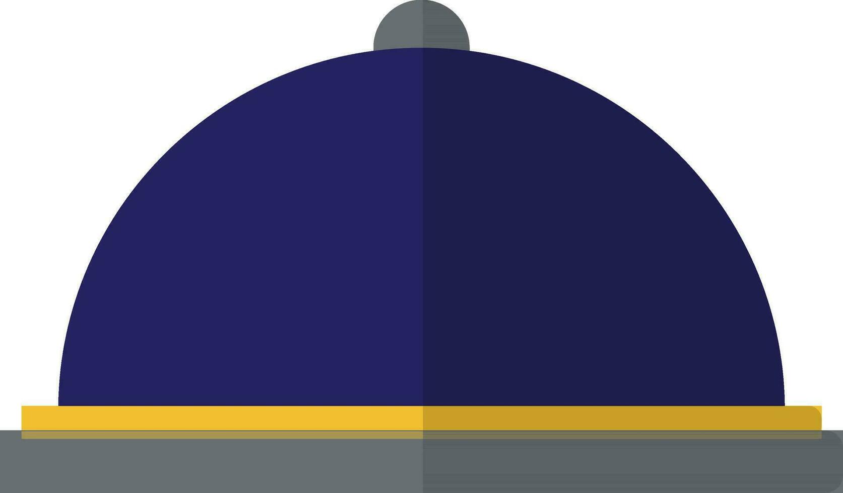 Restaurant cloche in flat style. vector