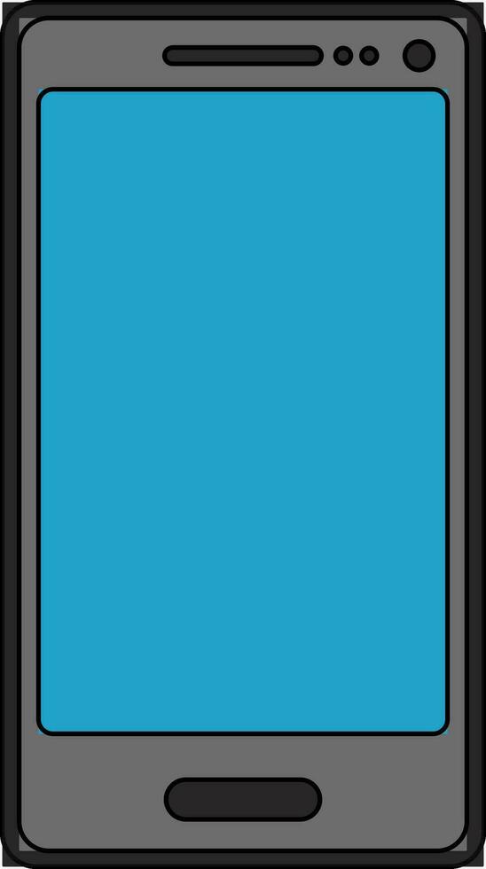 ilustración de un gris y azul teléfono inteligente vector
