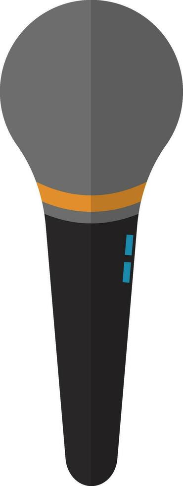 Grey and orange microphone. vector