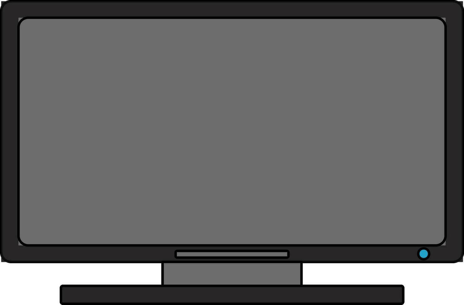Blank computer in grey color. vector
