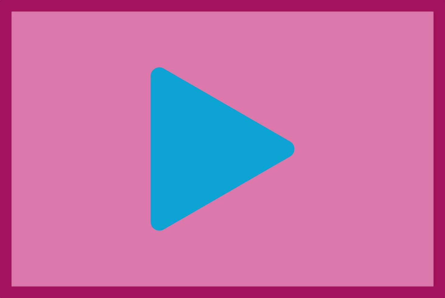 Video player in pink and blue color. vector