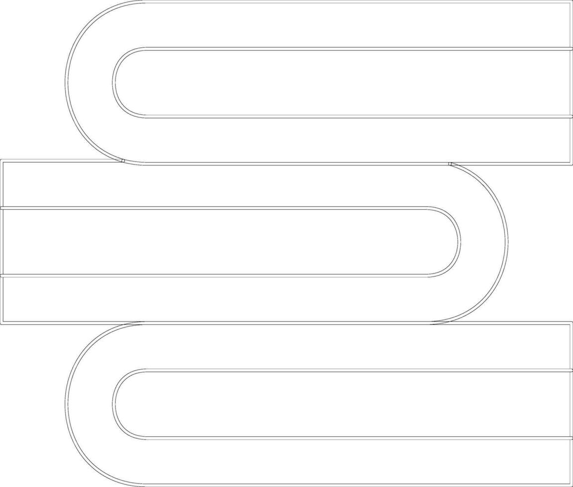 Stack of books in black line art. vector