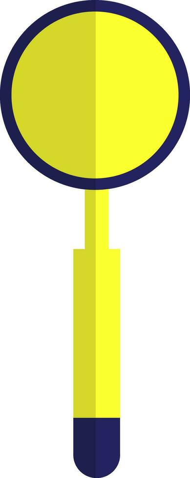 Yellow magnifying glass. vector