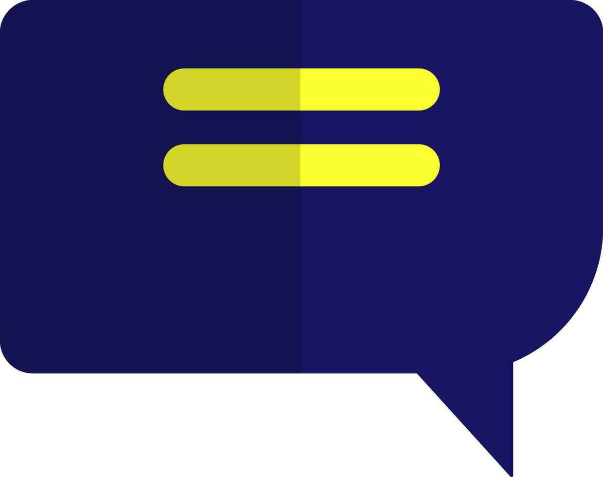 Blank chatting box in blue color. vector