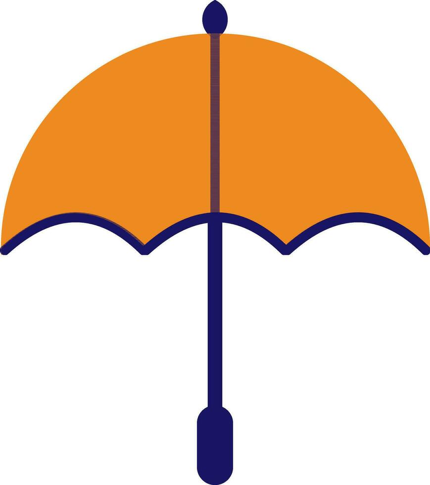 Orange and blue umbrella. vector