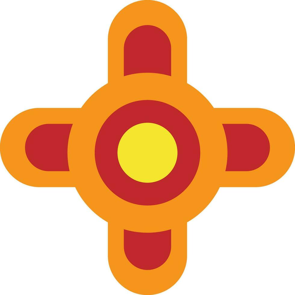 Flat style spotlight in orange and red color. vector