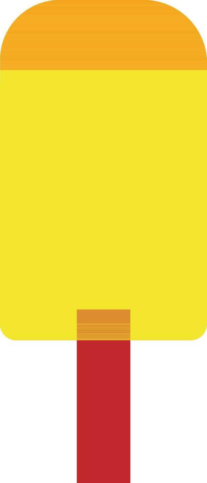 Ice cream in yellow and red color. vector