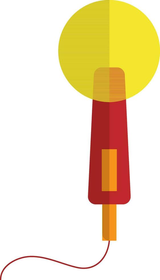 Microphone in yellow and red color. vector