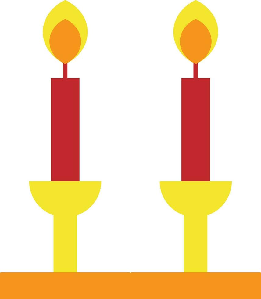 rojo y amarillo velas pararse. vector