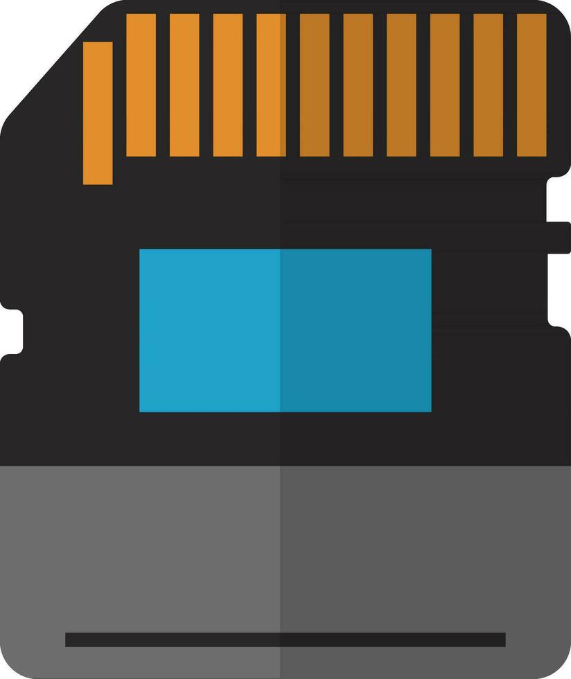 Floppy disk in grey, orange and blue color. vector