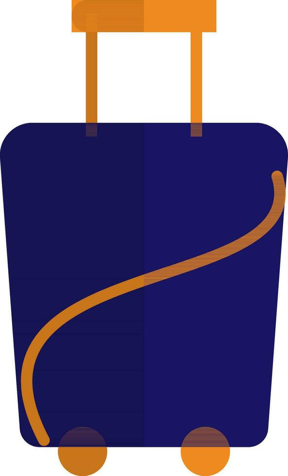 Blue and orange travel bag. vector