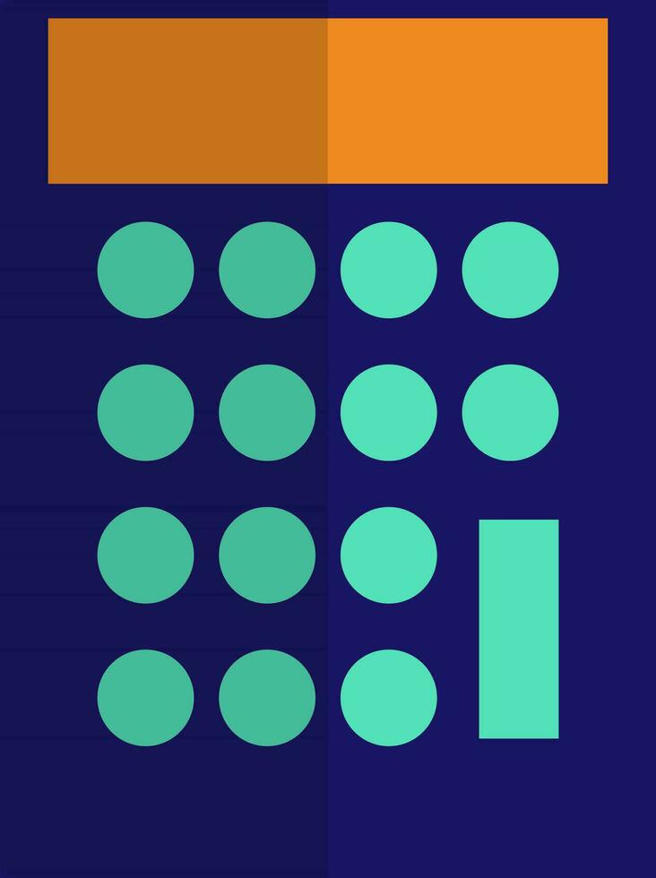 Isolated calculator in flat style. vector