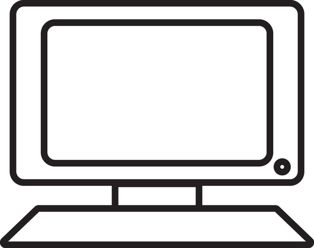 Flat style computer screen icon. vector