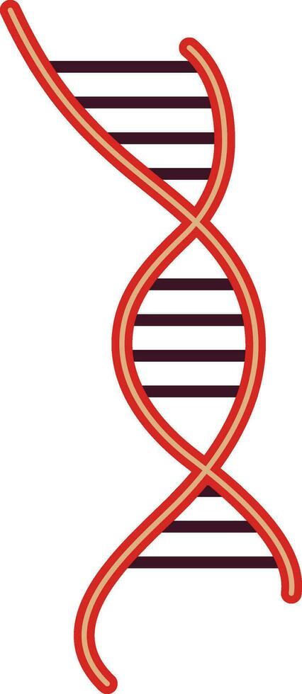 DNA symbol in color style of isolated. vector