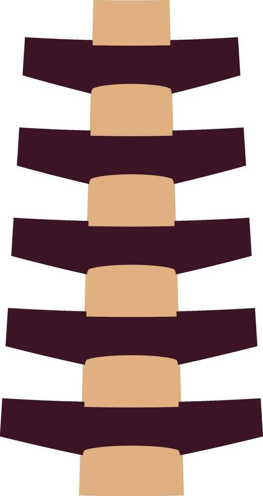 Illustration of spine icon of body part. vector