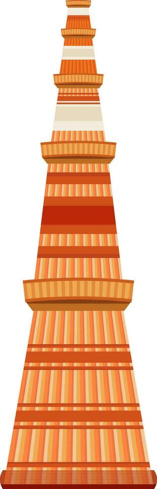 Qutub Minar tower in New Delhi. vector