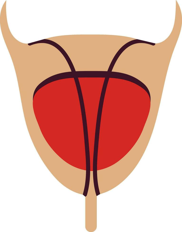 Human bladder icon in color style. vector