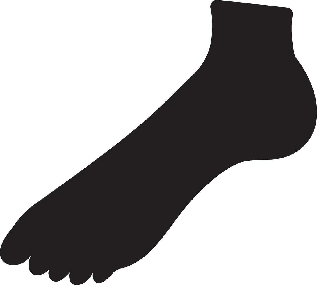 Silhouette style of feet icon of body part. vector