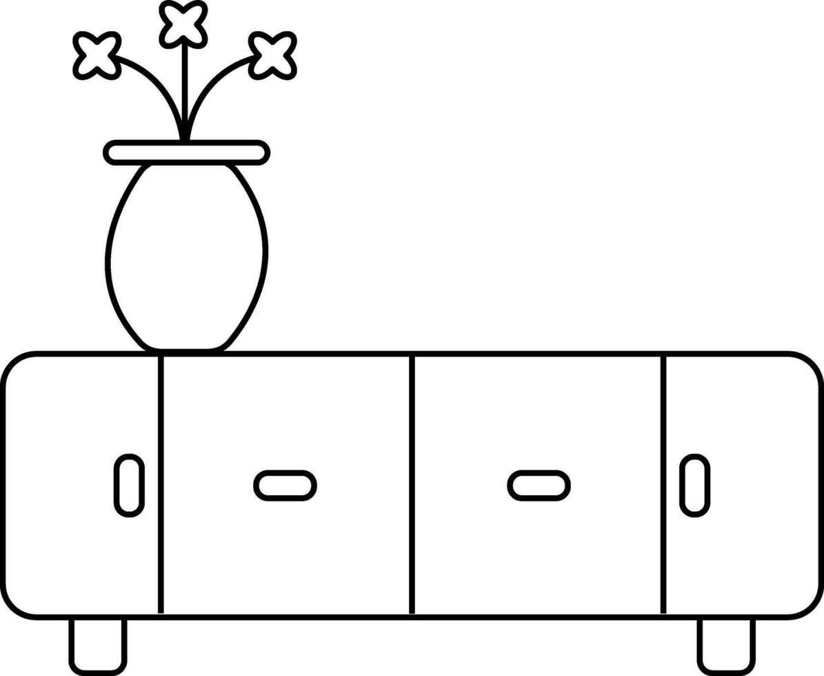 mesa flor icono para decorando concepto en ataque. vector