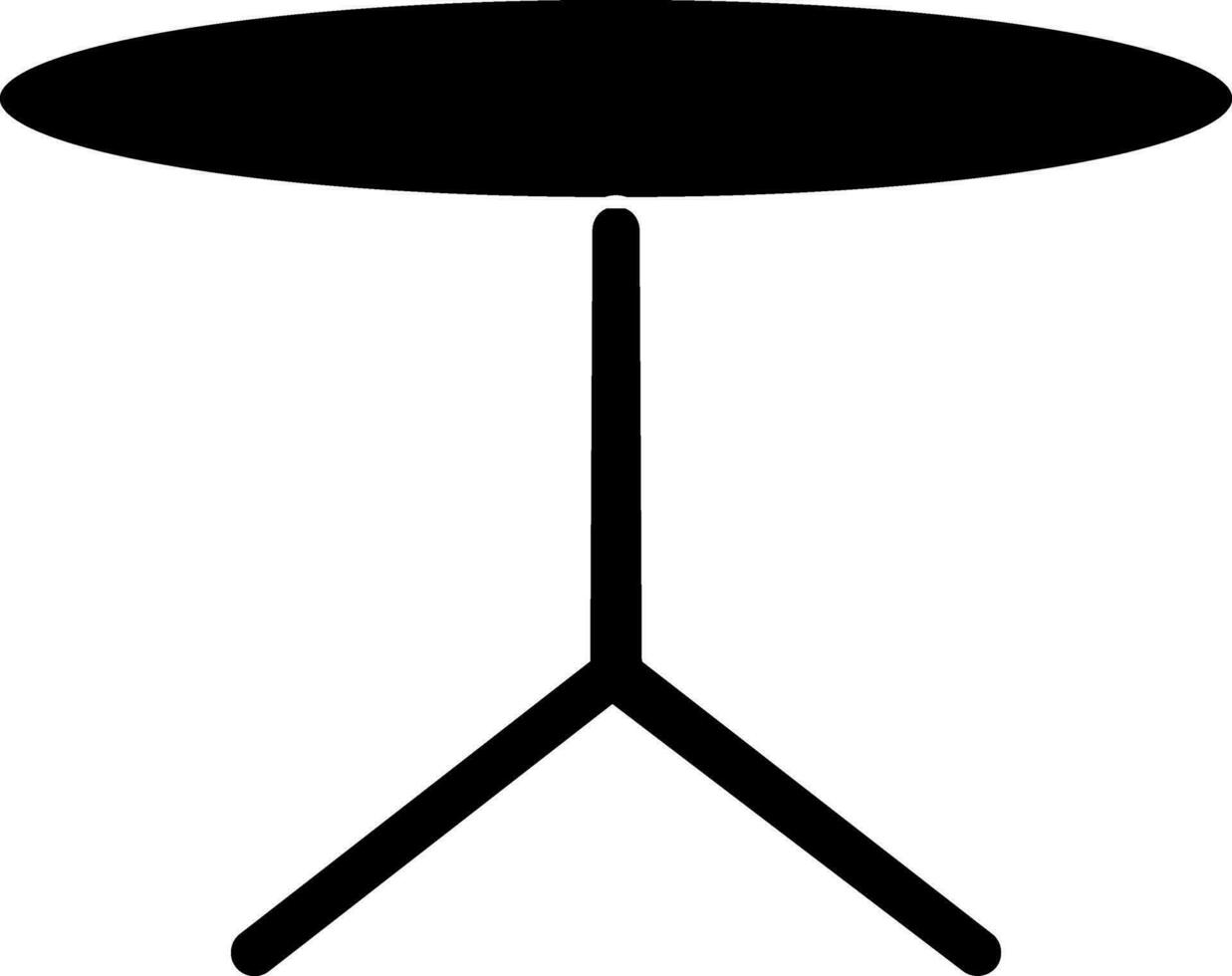 silueta estilo de mesa icono para café o té concepto. vector