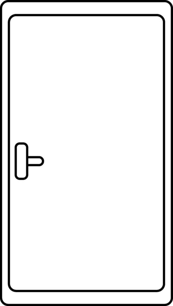 puerta icono en carrera para mueble concepto. vector