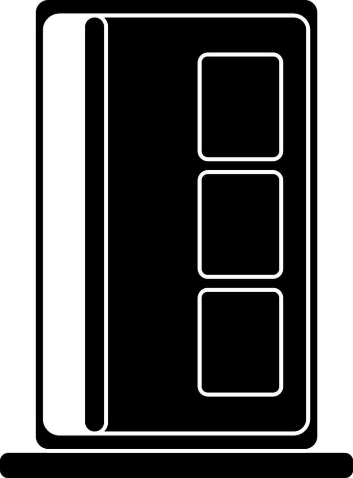 Door icon made with wood in glyph style. vector