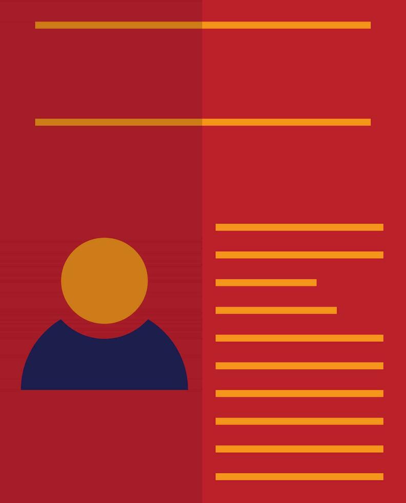 Identification card in red and blue color. vector