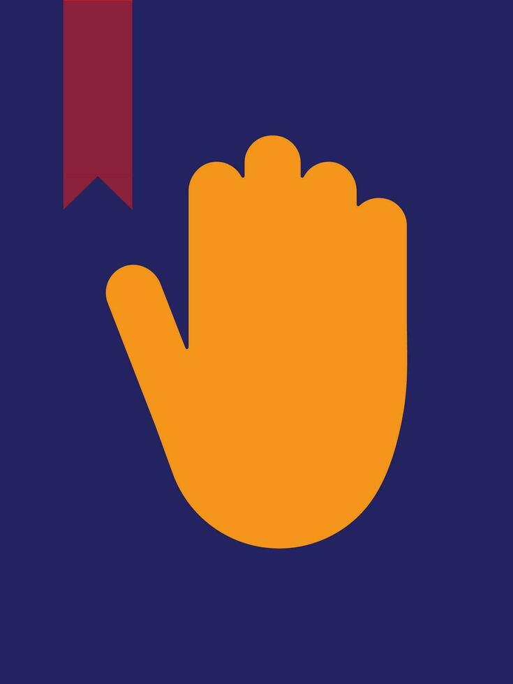 juramento en azul y naranja color. vector