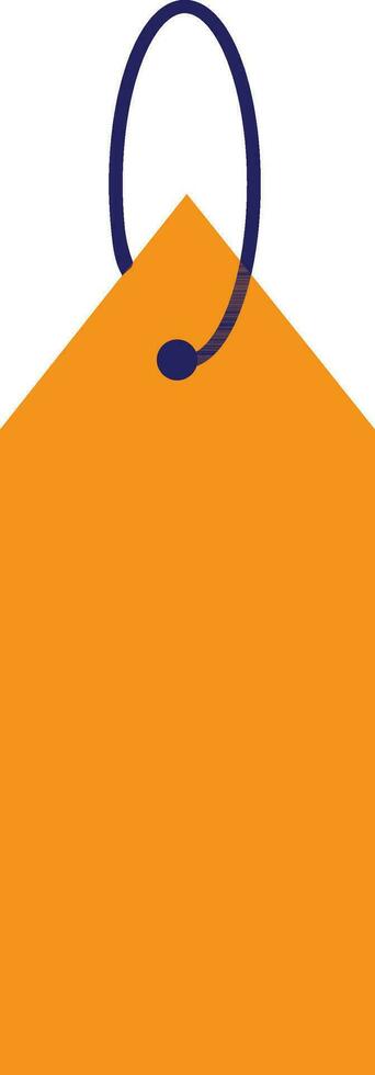 Yellow and blue tag in flat style. vector
