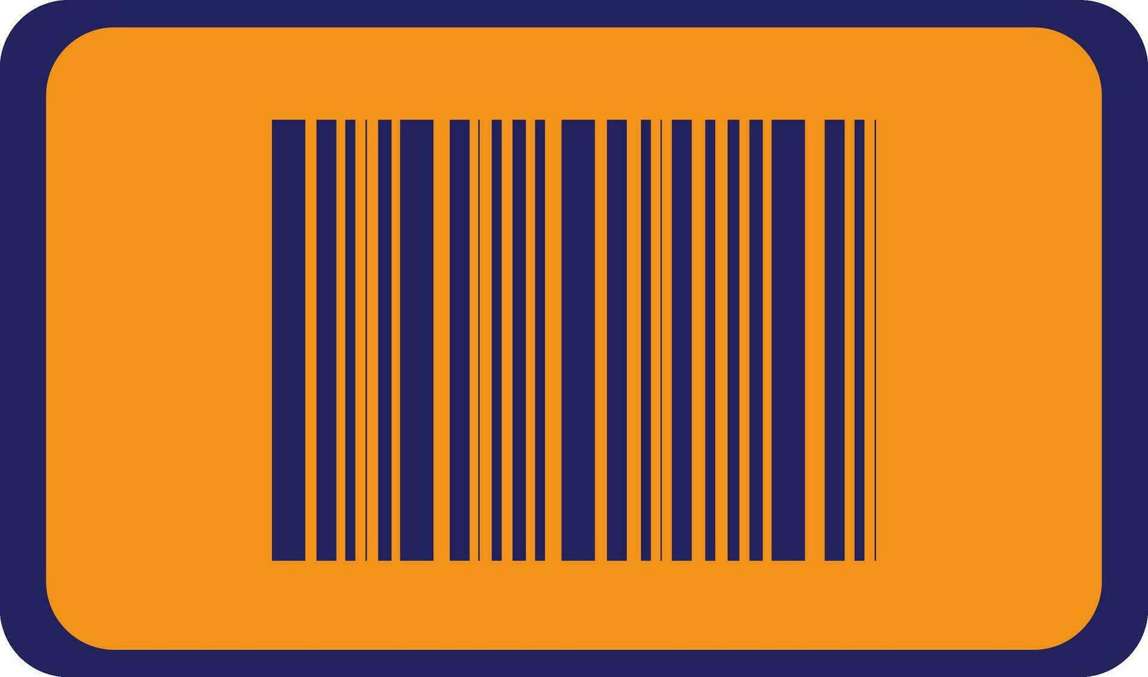 ilustración de un código de barras en azul y amarillo color. vector