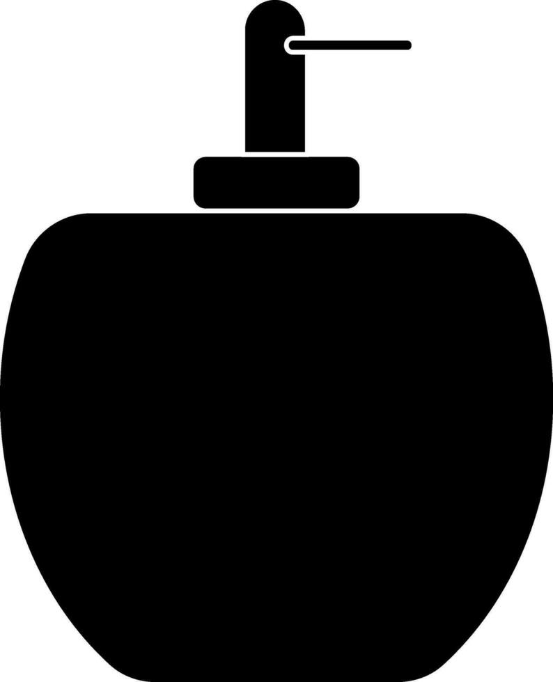Perfume bottle icon in black for luxury concept. vector