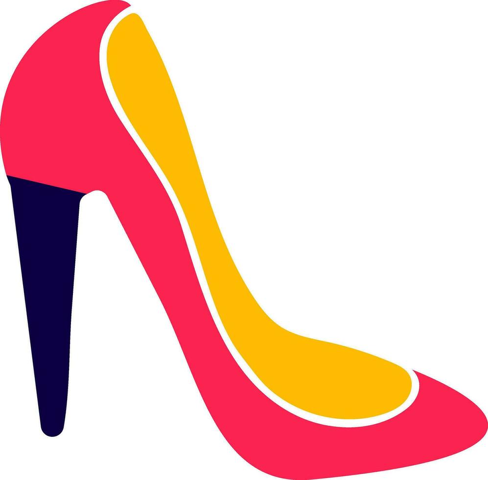 High heel icon in color style for luxury concept. vector