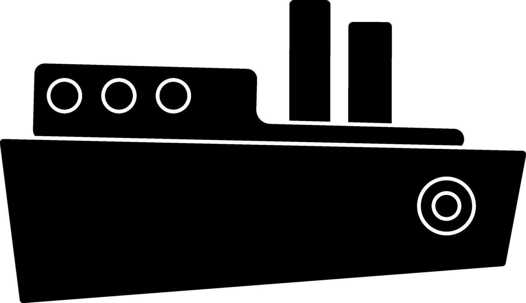 Sea plane icon for transport in glyph style. vector