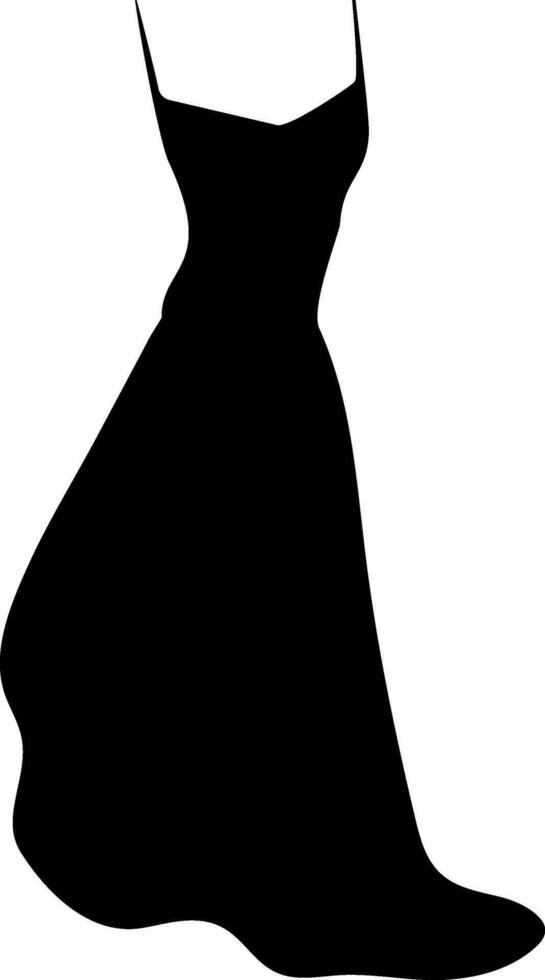 Silhouette style of dress for female on party concept. vector