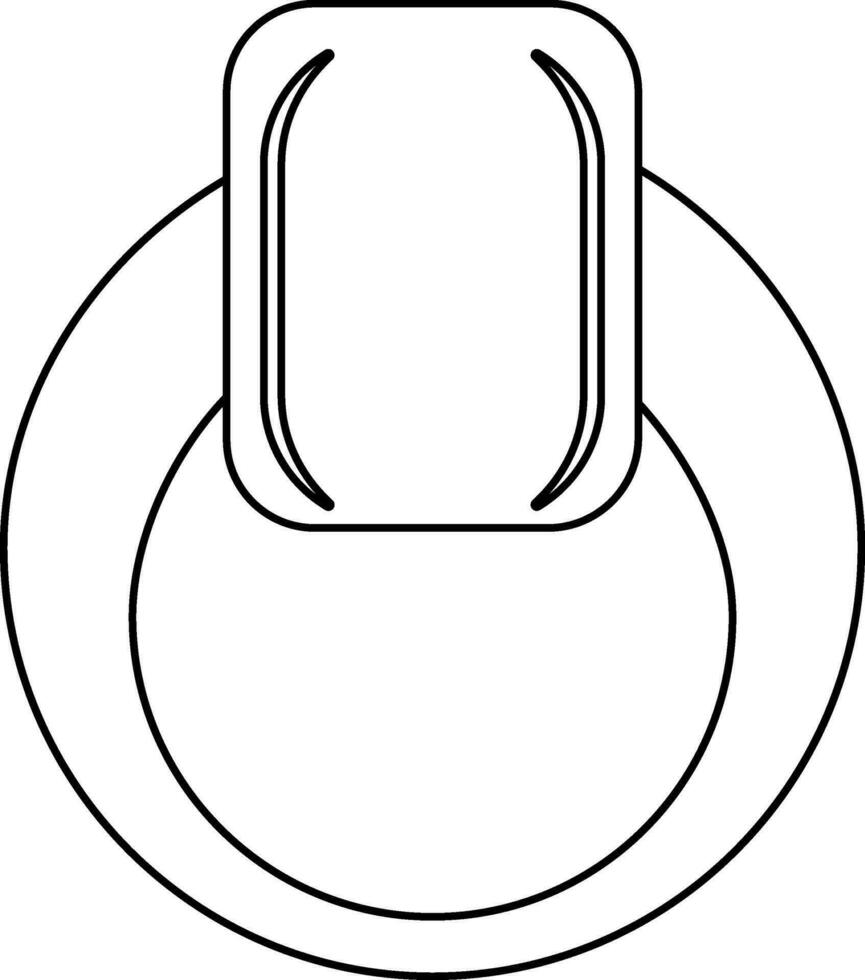 Roca anillo icono para lujo concepto en aislado. vector