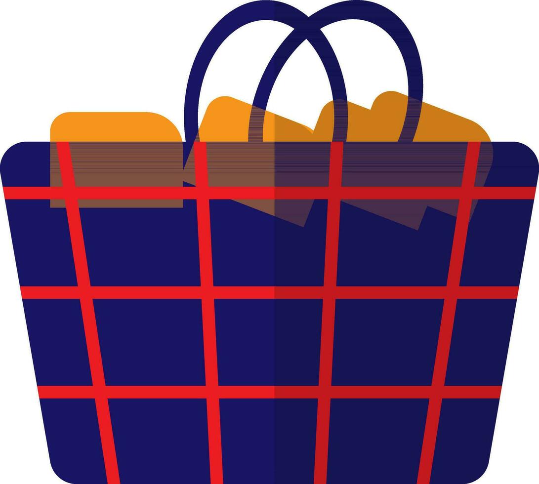 azul y rojo compras bolsa. vector