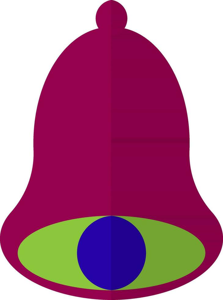 Isolated bell in pink color. vector