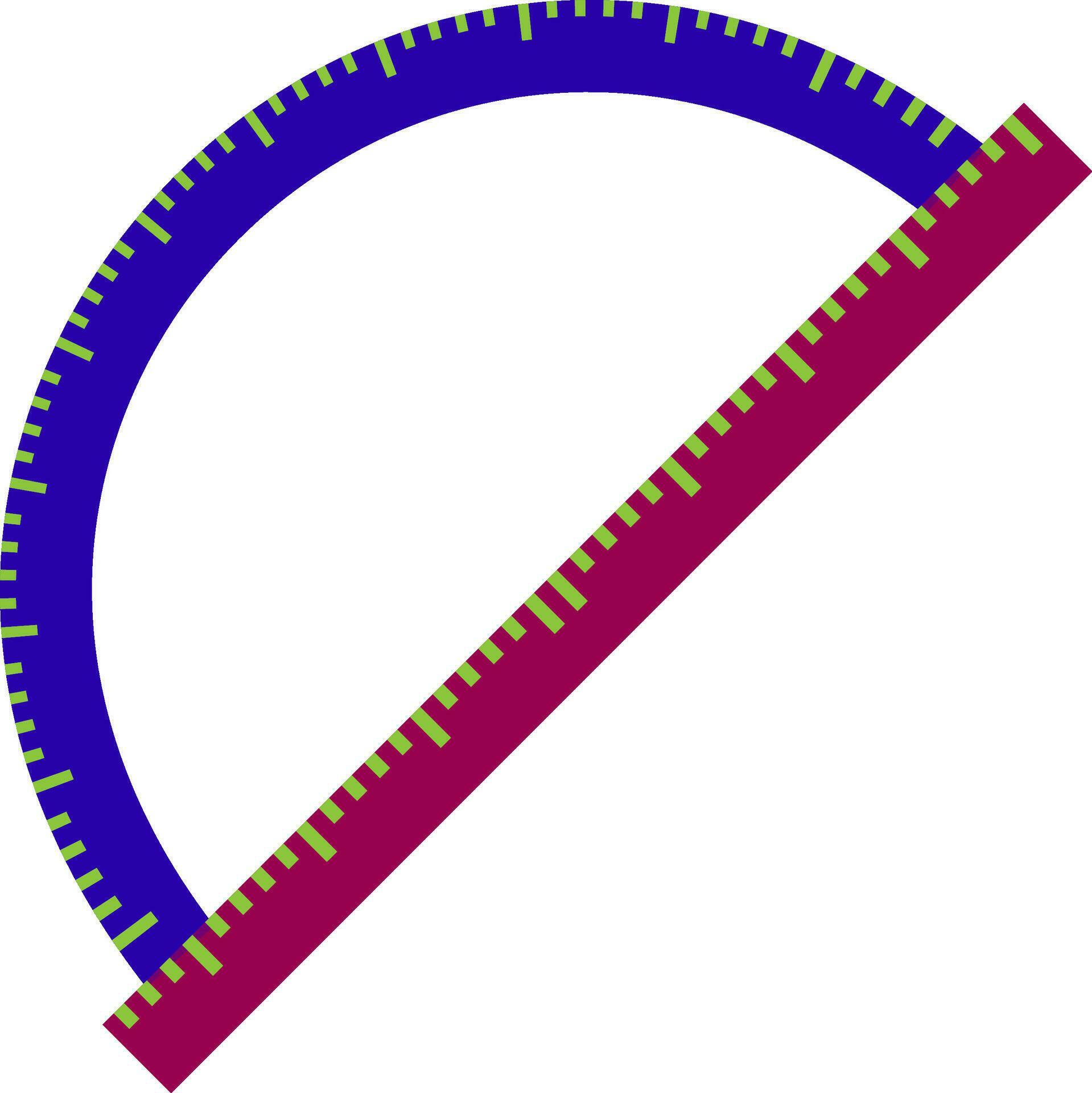 Pink and blue protractor in flat style. 24829059 Vector Art at Vecteezy