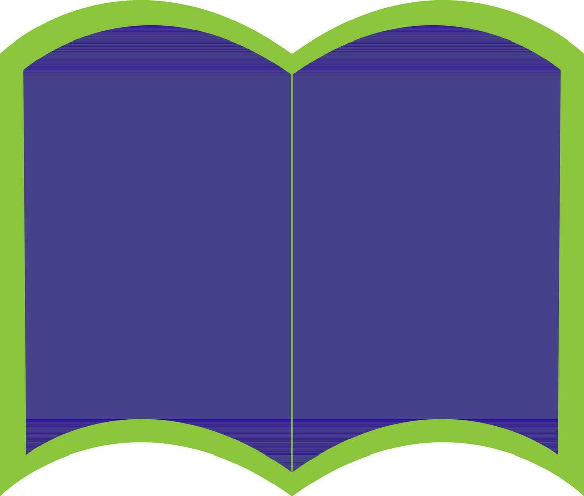 Blue open book on white background. vector