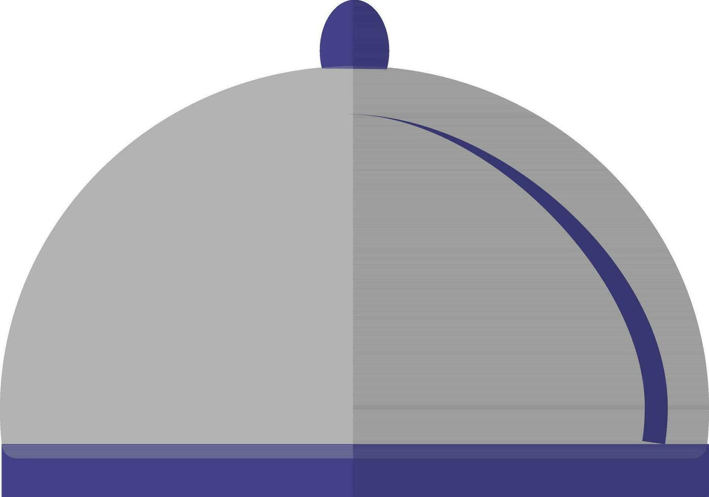 Gray and purple serving tray on white background. vector