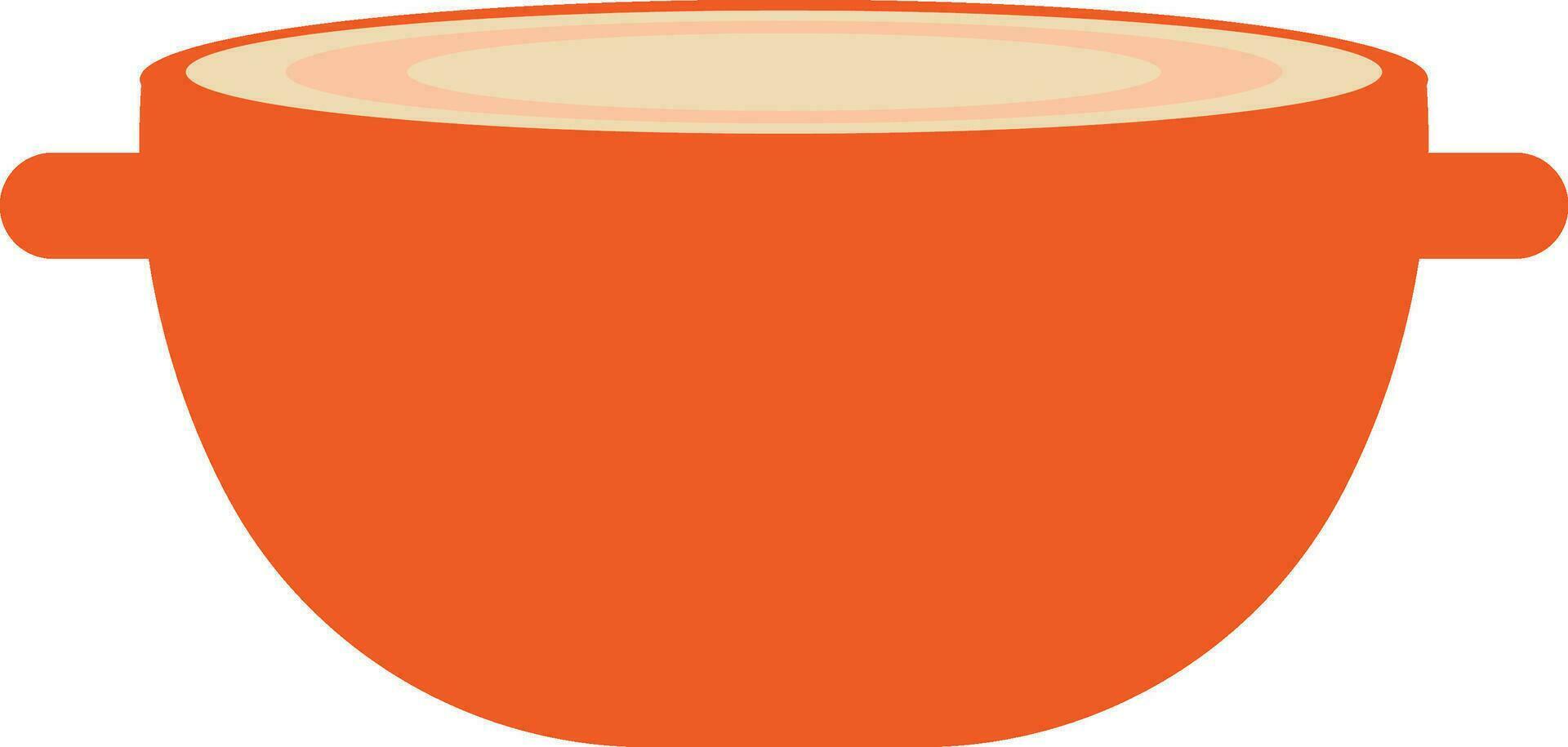 Orange bowl in flat style. vector